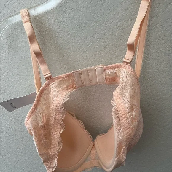 Le Mystere Sophia Women's Lace Full Fit Seamless Bra - Peach - Picture 4 of 14